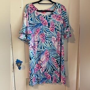 Lilly Pulitzer Pink and Blue Floral Dress